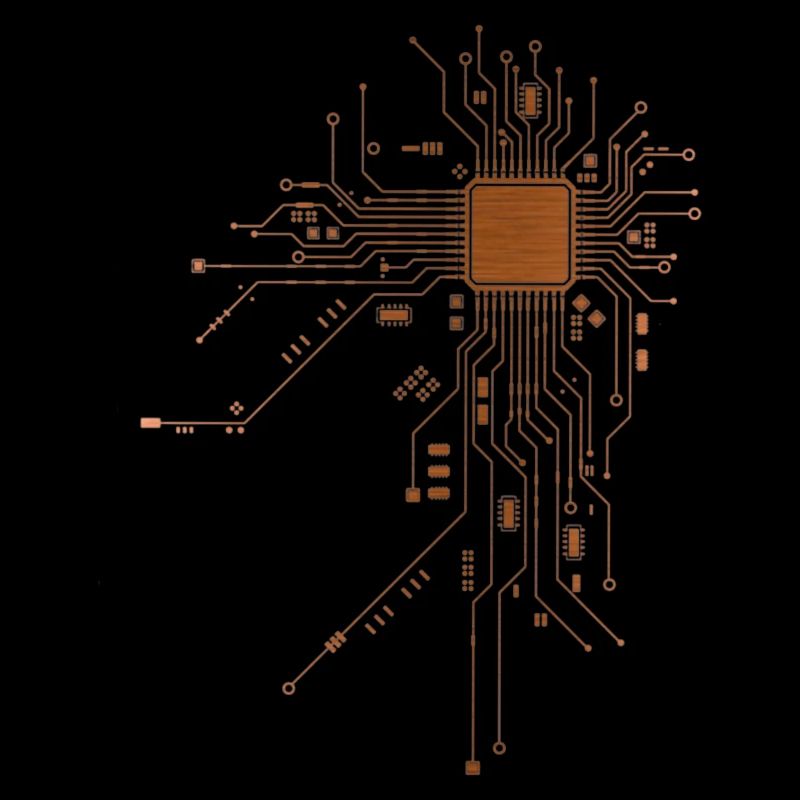 CPU Geek Power T-Shirt Copper Design Computer Nerd
