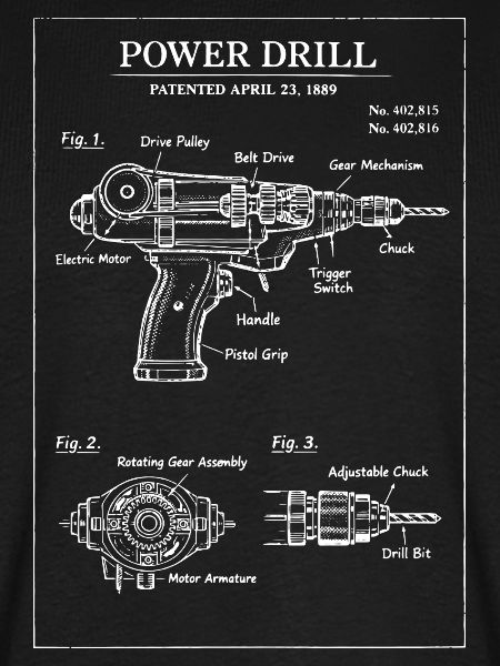 Patent-Bauplan für den Bohrer