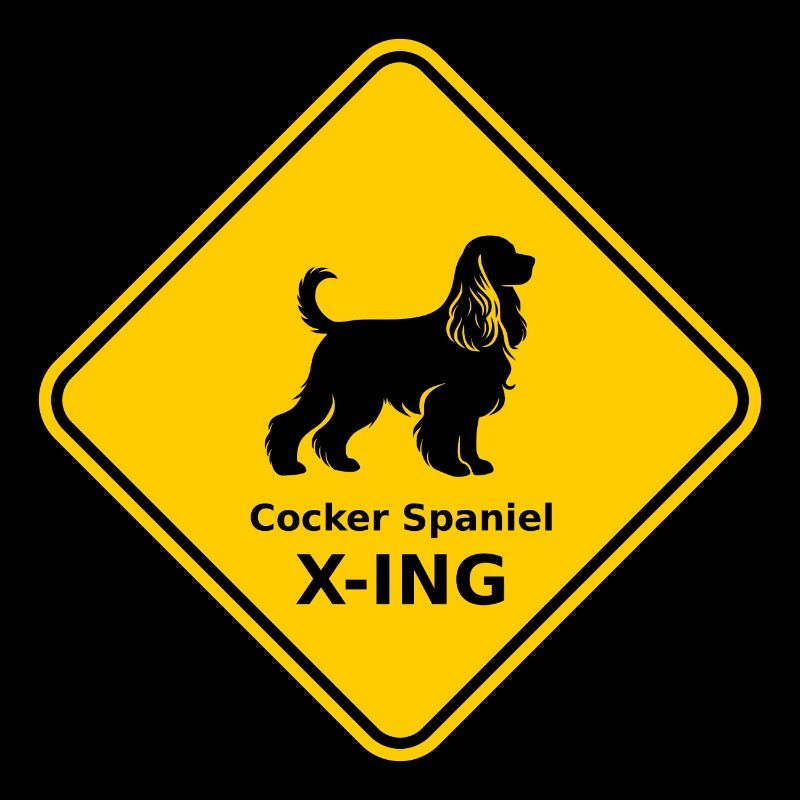 Schild "Cocker Spaniel X-ING"