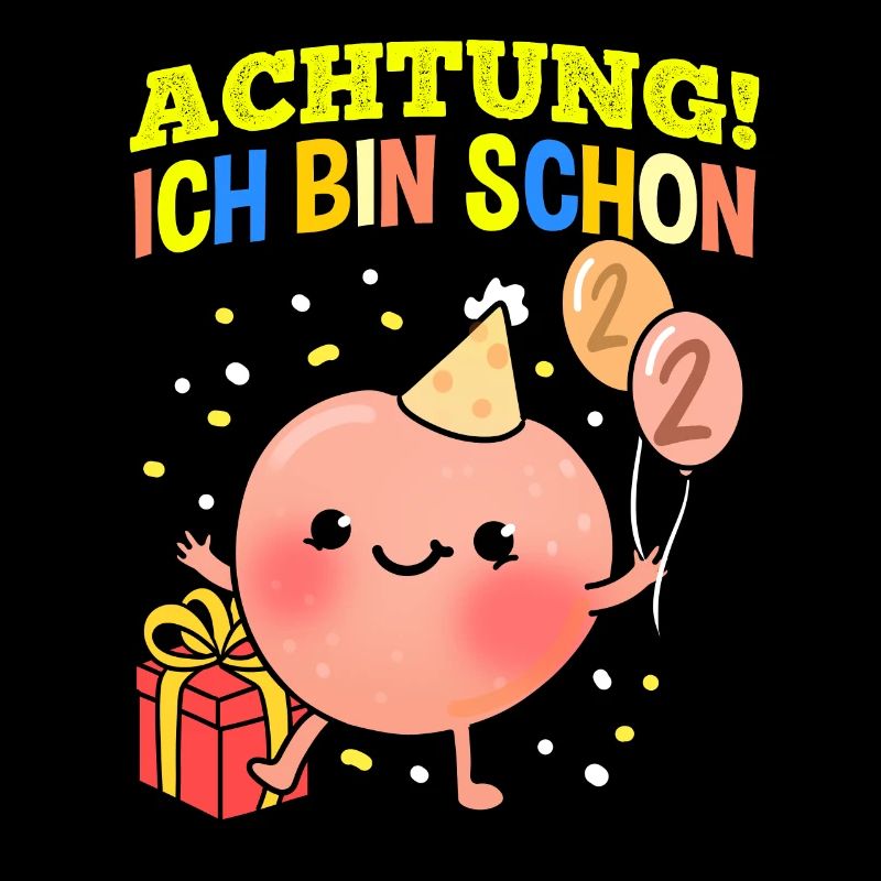 Achtung Ich Bin Schon 2 Geburtstag Pfirsich