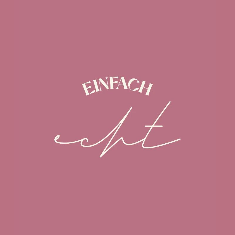 Einfach echt minimalistisch Handschrift Vintage
