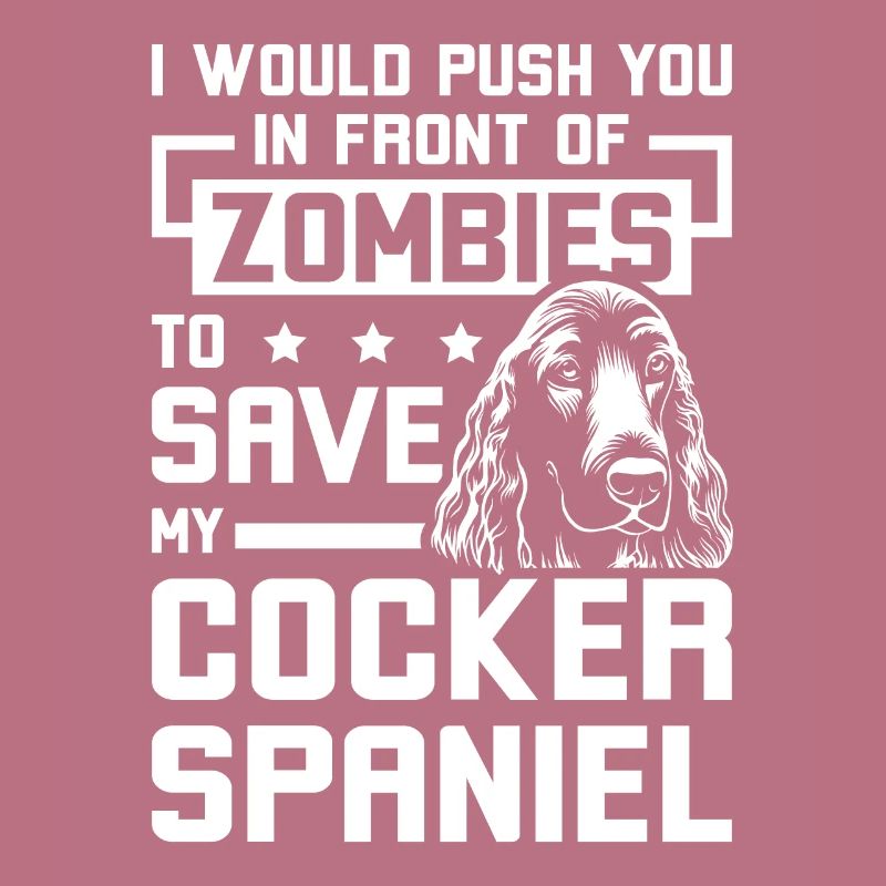 Vous pousser devant les zombies cocker spaniel