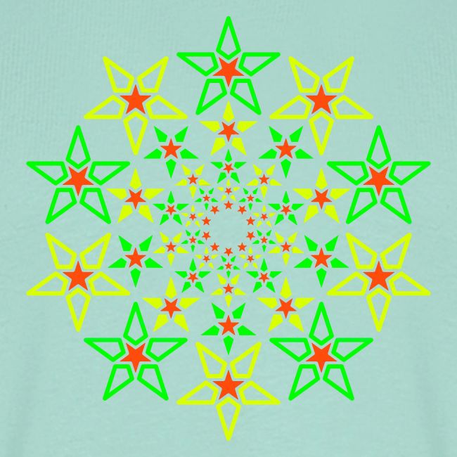 Fractal Star 3 colori neon