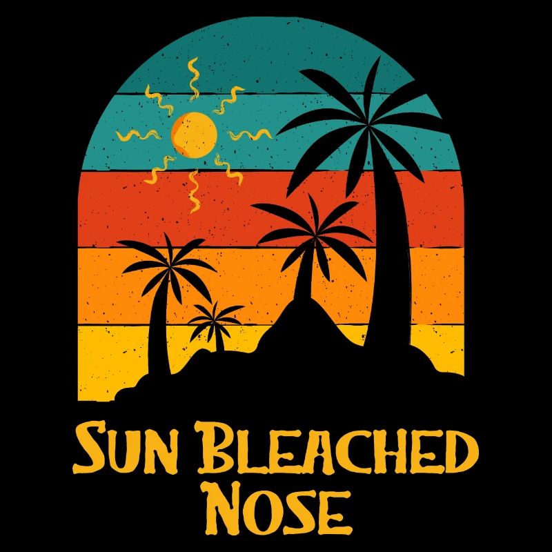 Sun Bleached Nose Summer Sunbathing Tropical