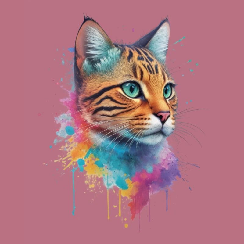 A multi-coloured wildcat