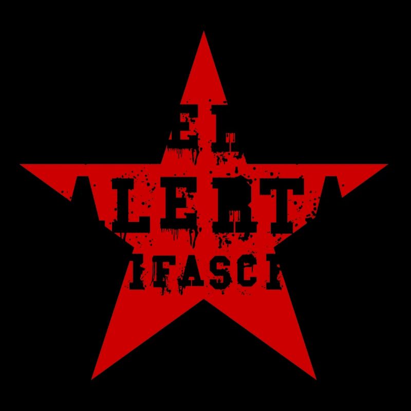 MostLY BACKPRINT BACK PRINT ALERTA ANTIFA