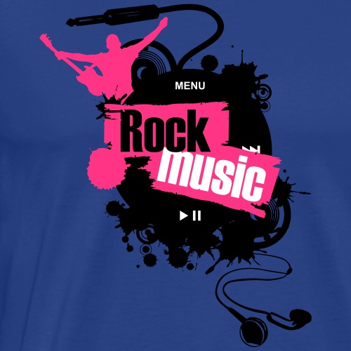 Rock Musik, Konzert Szene, Kopfhörer - Männer Premium T-Shirt