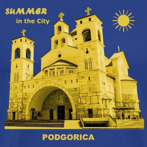 Podgorica Montenegro Kathedrale City Sommer - Männer Premium T-Shirt
