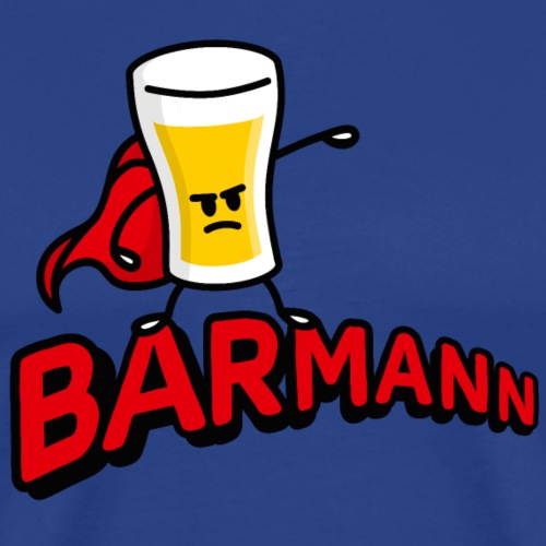 Barmann Barkeeper Barwirt Superheld lustige Bier - Mannen Premium T-shirt