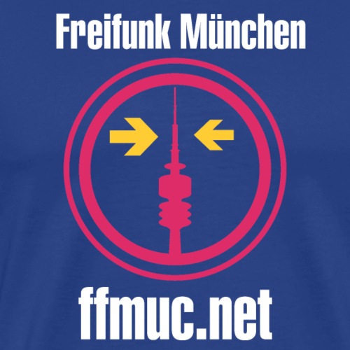 Freifunk München mit URL weiß - Männer Premium T-Shirt