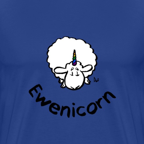 Ewenicorn - det er en regnbue-enhjørningssau! (Text) - Premium T-skjorte for menn
