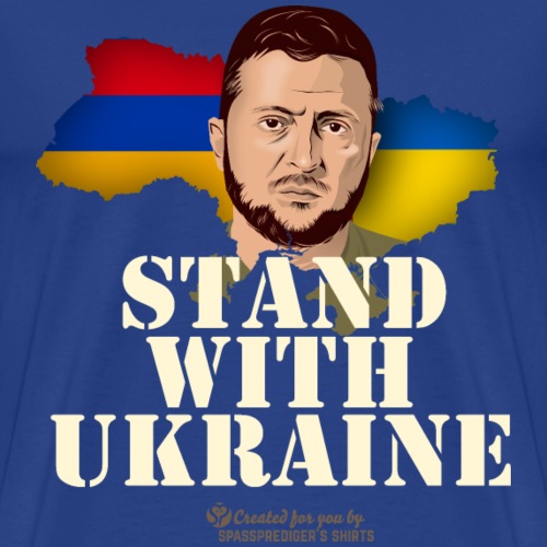 Armenien Stand with Ukraine - Männer Premium T-Shirt