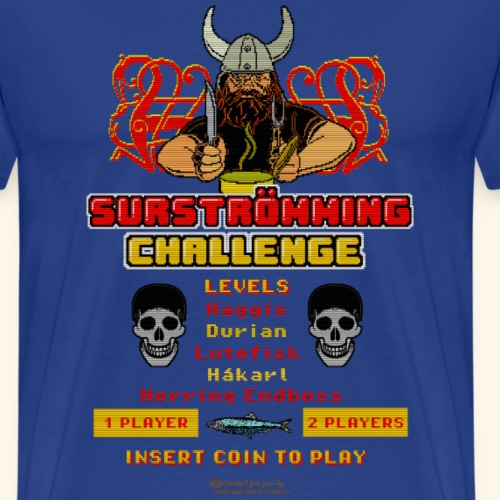 Surströmming Challenge Retro Videospiel - Männer Premium T-Shirt