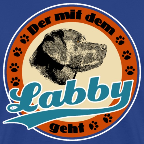 Der mit dem Labby - Männer Premium T-Shirt