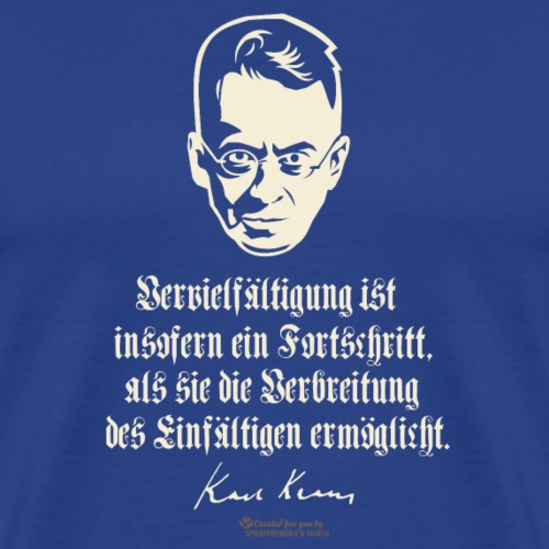 Karl Kraus über Einfalt | spassprediger - Männer Premium T-Shirt