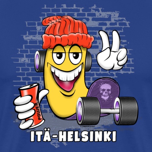 ITÄ-HELSINKI SKATE 1 - Skateboard Helsinki - Miesten premium t-paita