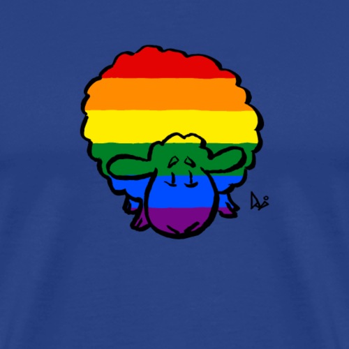 Rainbow Pride Sheep - Premium-T-shirt herr