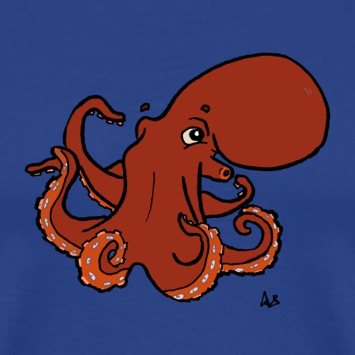 Jättiläinen Tyynenmeren mustekala - Miesten premium t-paita