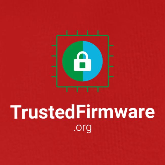 TrustedFirmware Logo vertical white