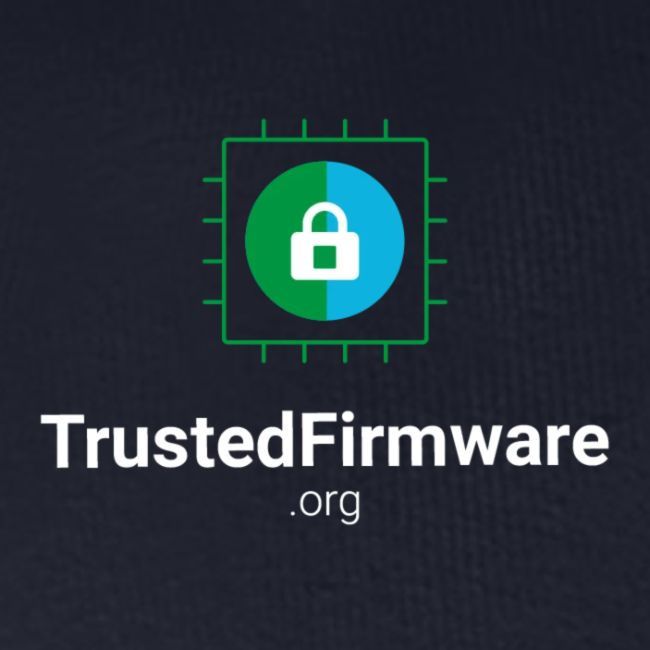 TrustedFirmware Logo vertical white