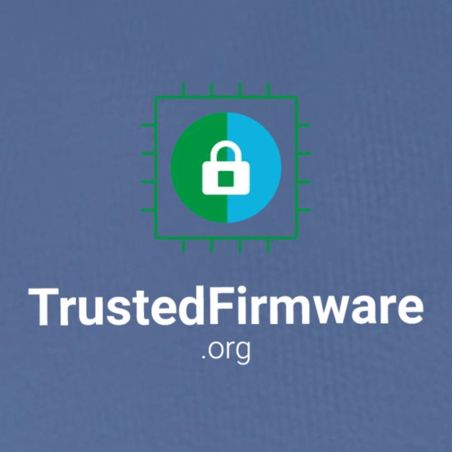 TrustedFirmware Logo vertical white