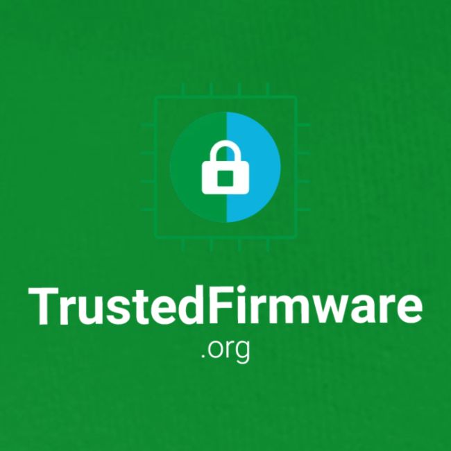 TrustedFirmware Logo vertical white