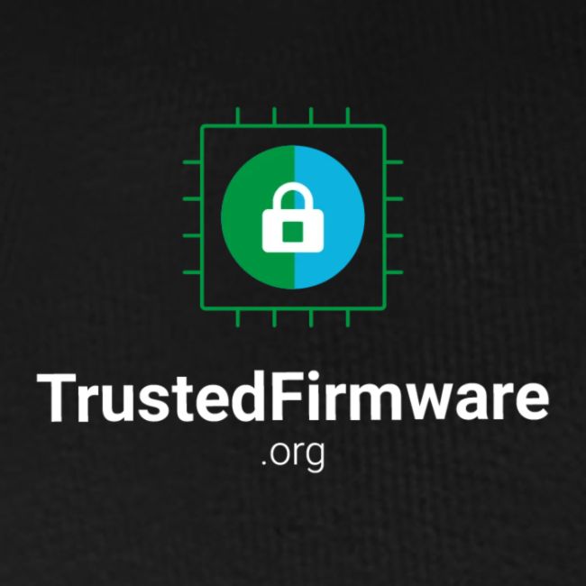 TrustedFirmware Logo vertical white