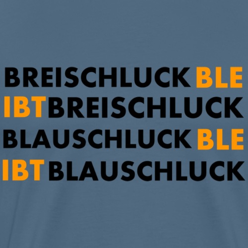 Breischluck Blauschluck schwarz gelb - Männer Premium T-Shirt