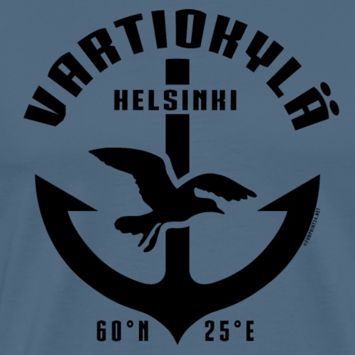 Vartiokylä Helsinki Ankkuri tekstiilit ja lahjat - Miesten premium t-paita
