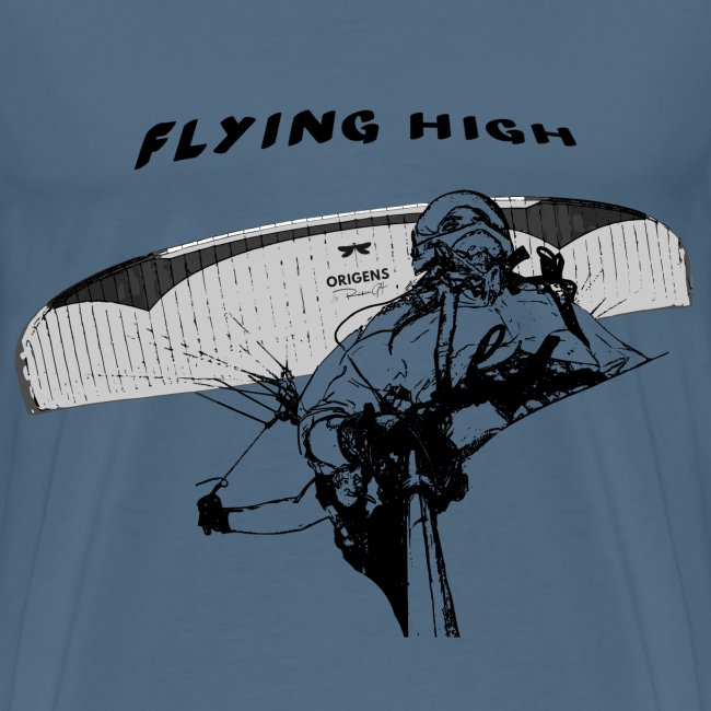 Paragliding flying high design
