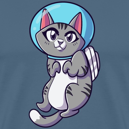 gatto astronauta - Maglietta Premium da uomo