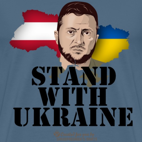 Österreich Ukraine Unterstützer T-Shirt Design - Männer Premium T-Shirt
