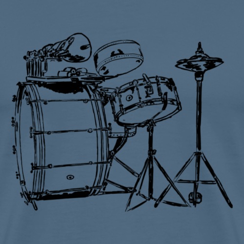 Vintage Drumstel Tekening - Mannen Premium T-shirt