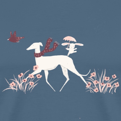 Windhund mit Freunden - Männer Premium T-Shirt