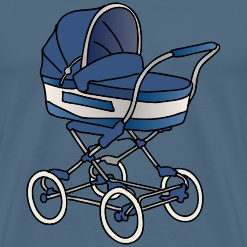 Blauer Kinderwagen - Männer Premium T-Shirt