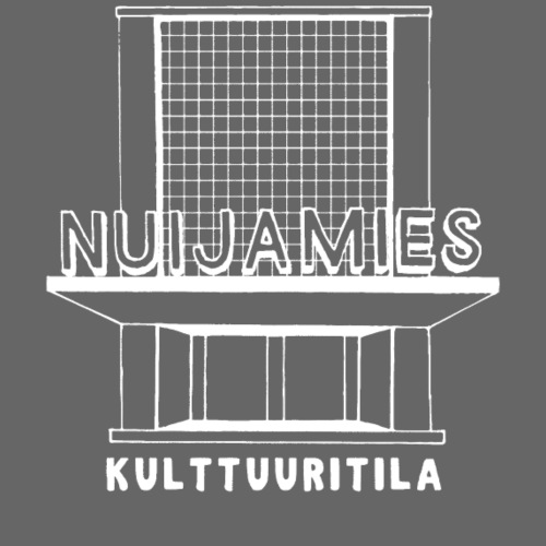 Nuijamies logo valkoinen - Miesten premium t-paita