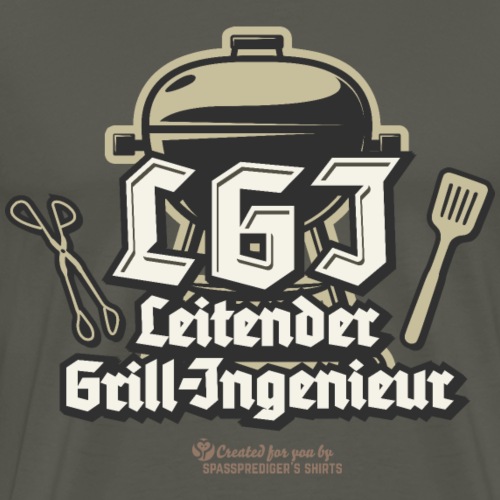 Grill T-Shirt Spruch LGI Leitender Ingenieur - Männer Premium T-Shirt