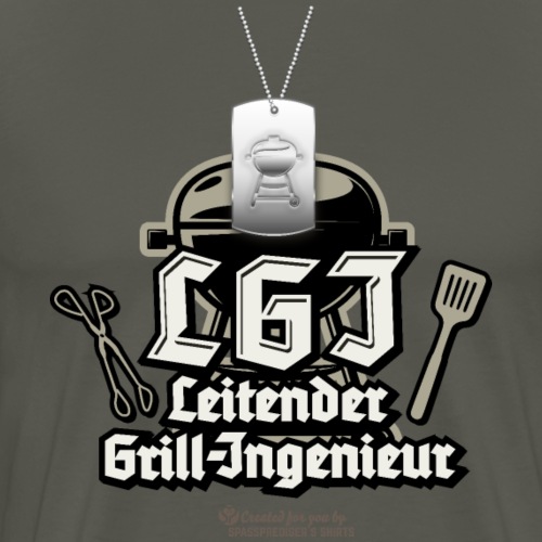 LGI Hundemarke Leitender Grill Ingenieur - Männer Premium T-Shirt