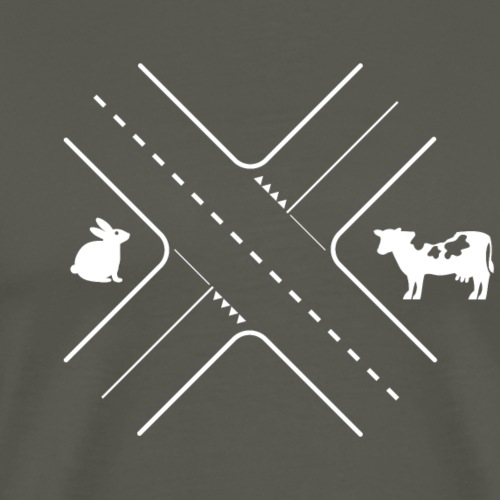 Kruising tussen een konijn en een koe - Mannen Premium T-shirt