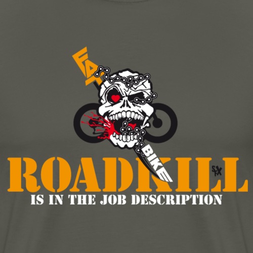 »Fat Bike Love Skull« - Roadk*** - Männer Premium T-Shirt