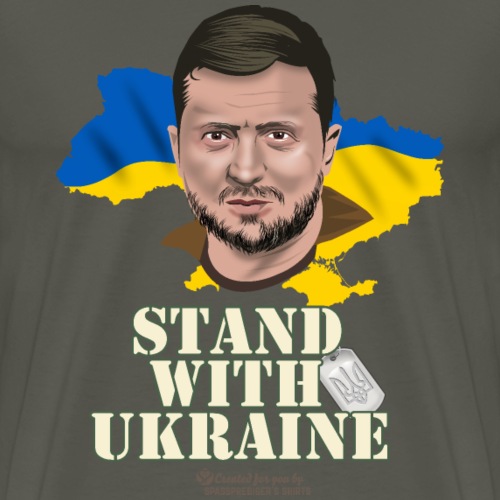 Selenskyj Stand with Ukraine - Männer Premium T-Shirt