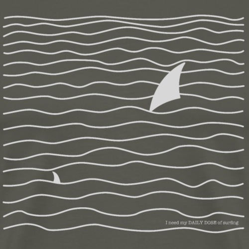 Windsurfer & Shark (white) - Männer Premium T-Shirt