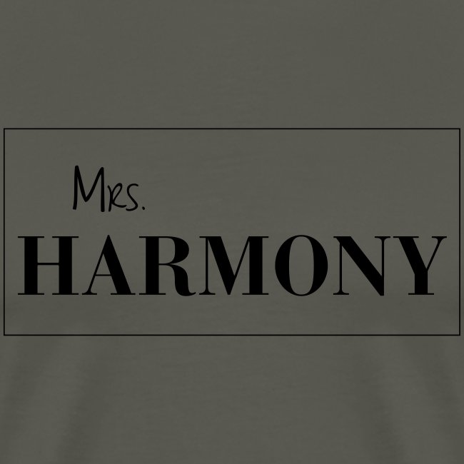 Mrs. HARMONY - BoyFriend Shirt, Ladys, schwarz
