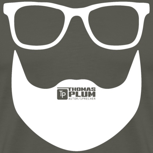 Plum Bart Weiß - Männer Premium T-Shirt