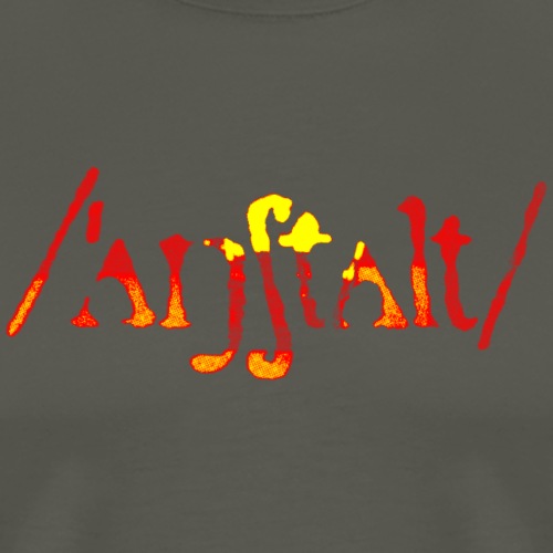 /'angstalt/ logo gerastert (flamme) - Männer Premium T-Shirt