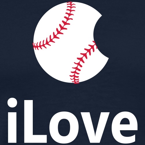 Baseball Logo iLove Baseball - Men's Premium T-Shirt