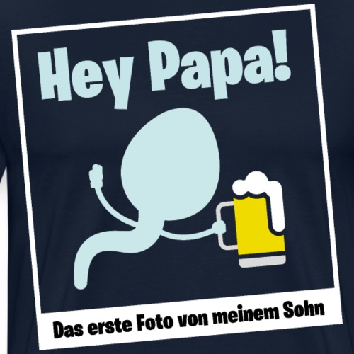 Geschenk für werdende Väter Bier Papa Schwanger - Männer Premium T-Shirt