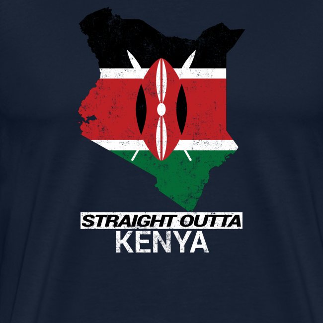 Straight Outta Kenya country map & flag