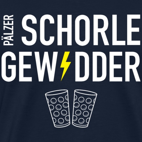 Pälzer Schorle Gewidder & Dubbegläser - Männer Premium T-Shirt