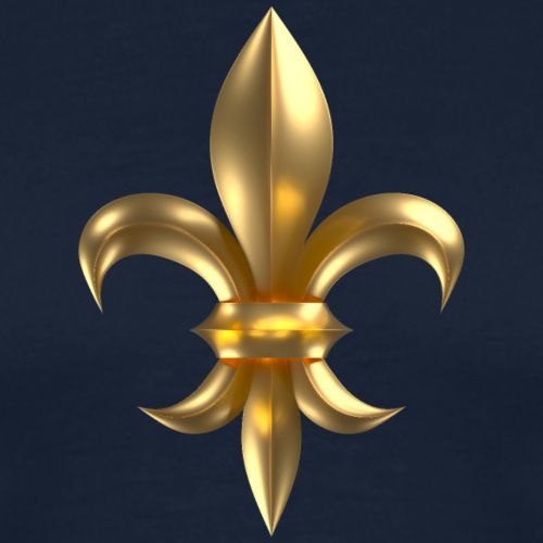 Fleur de Lys / Fleur de Lis 3D Gold Look - Koszulka męska Premium